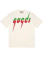 Gucci T-shirt With Gucci Blade Print - White