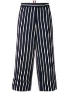Thom Browne Chenille Banker Stripe Straight Leg Trouser - Blue