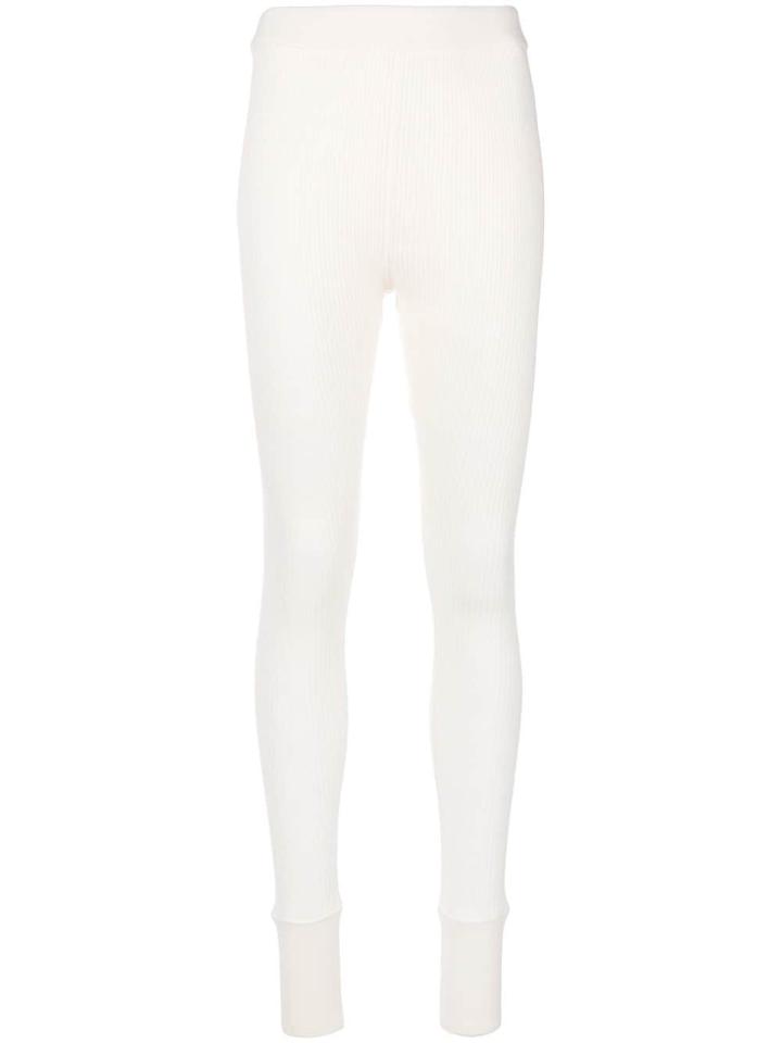 Jil Sander Ribbed Leggings - Nude & Neutrals