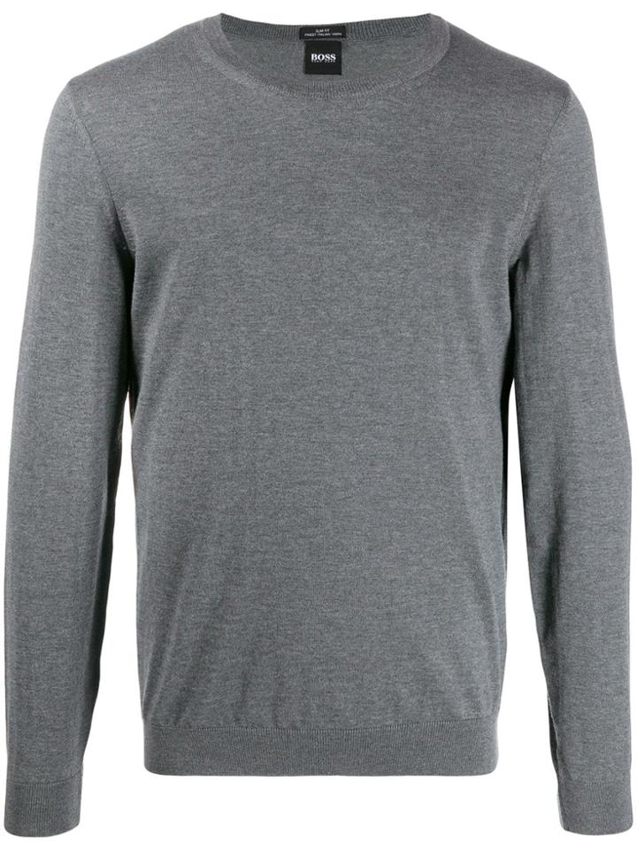 Boss Hugo Boss Long Sleeved Jumper - Grey