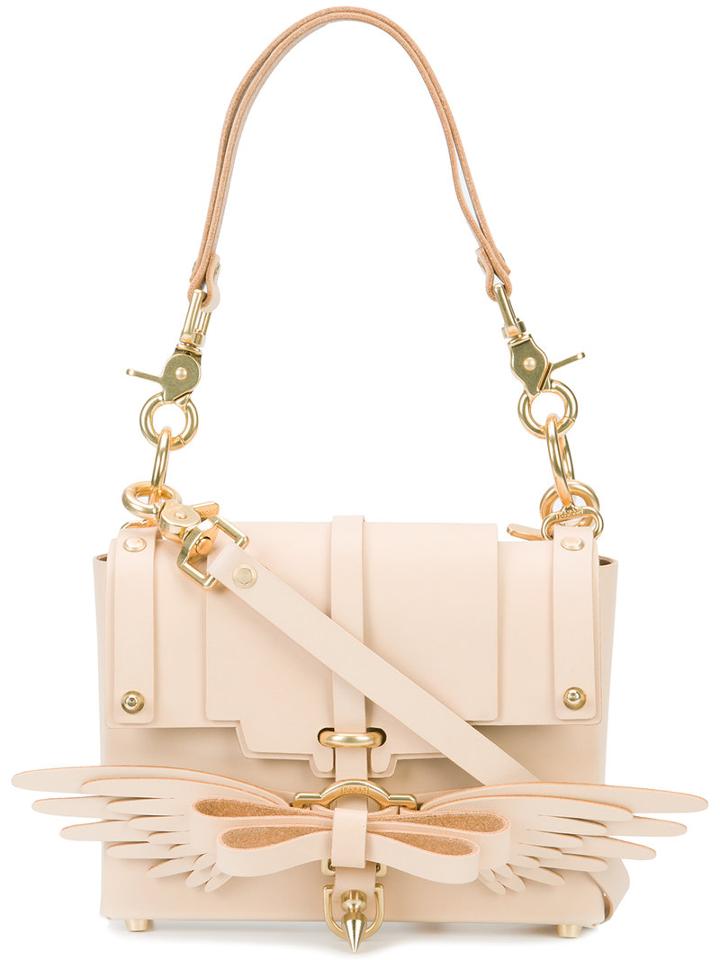 Niels Peeraer Bow Front Shoulder Bag, Women's, Nude/neutrals, Leather