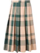 Sofie D'hoore - 'sake' Checked Skirt - Women - Cotton - 38, Women's, Pink/purple, Cotton