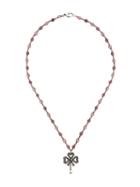 Gucci Bow Pendant Necklace, Pink/purple