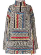 Y / Project Oversized Zig-zag Hoodie - Brown