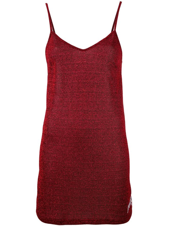 Gcds - Metallic Camisole - Women - Polyamide/polyester - S, Red, Polyamide/polyester