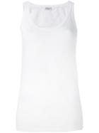 Brunello Cucinelli Classic Tank Top, Women's, Size: Large, White, Cotton/spandex/elastane