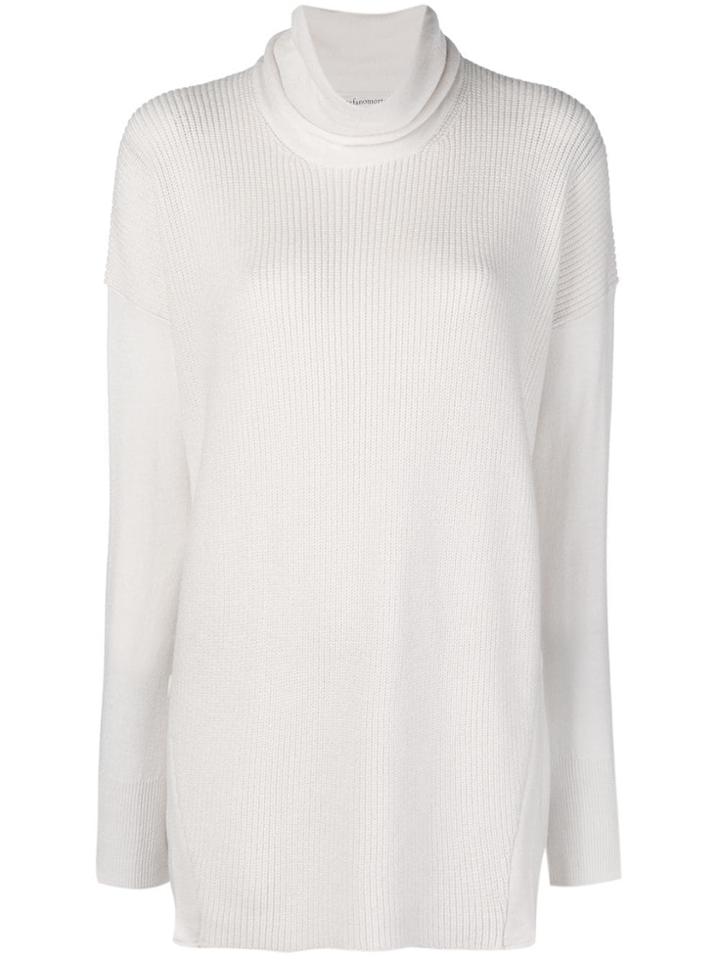 Stefano Mortari Ribbed Turtle Neck Jumper - White