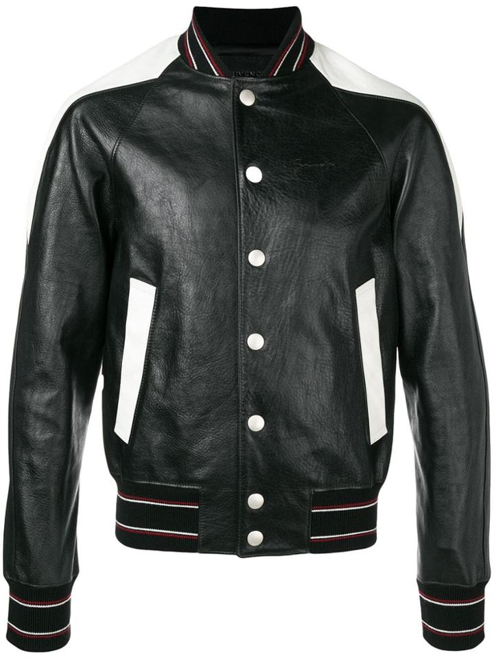 Givenchy Contrast Panels Bomber Jacket - Black