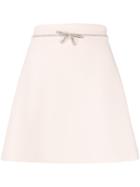 Miu Miu Crystal Trim Skirt - Pink