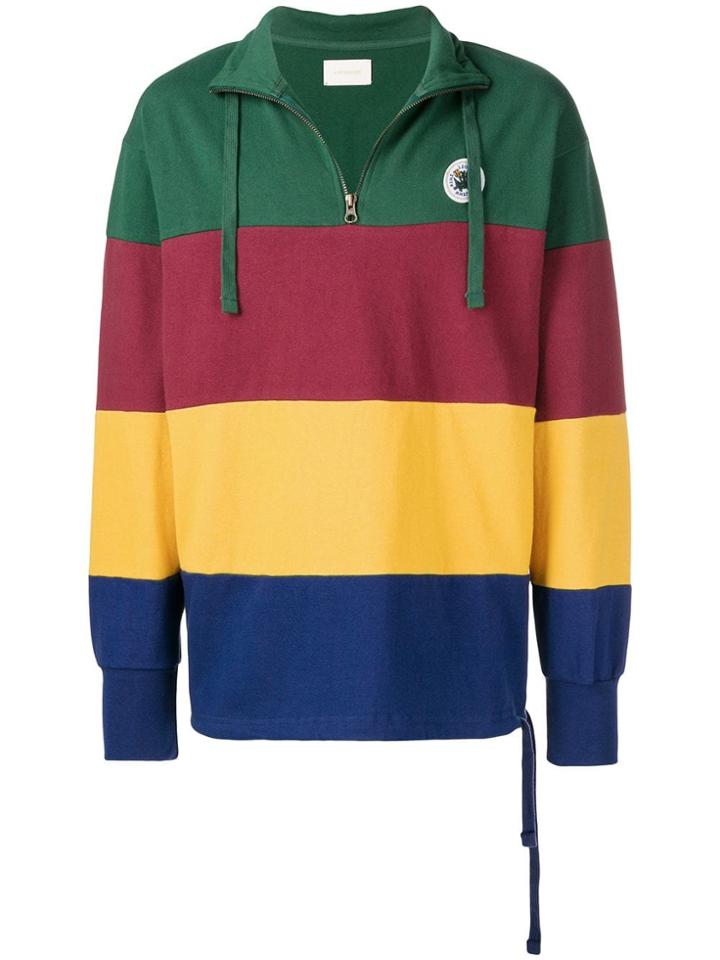 Aimé Leon Dore Striped High-neck Sweater - Yellow