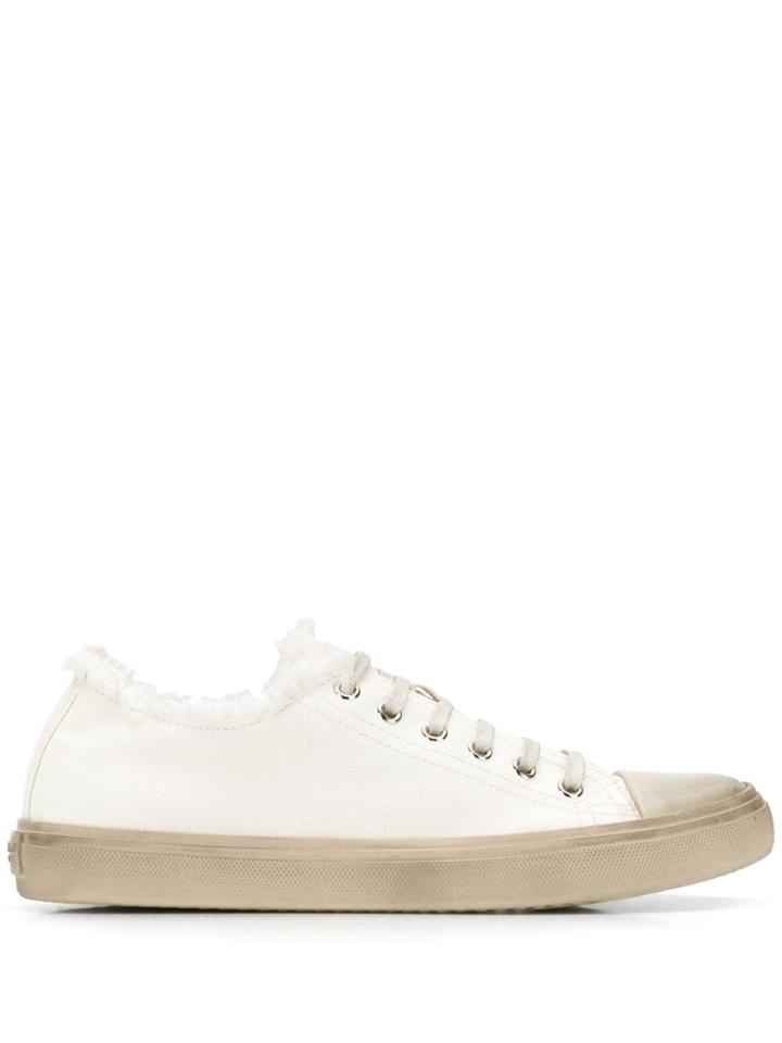 Saint Laurent Toe Cap Sneakers - White
