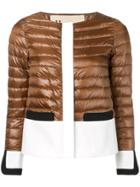 Herno Panelled Puffer Jacket - Brown