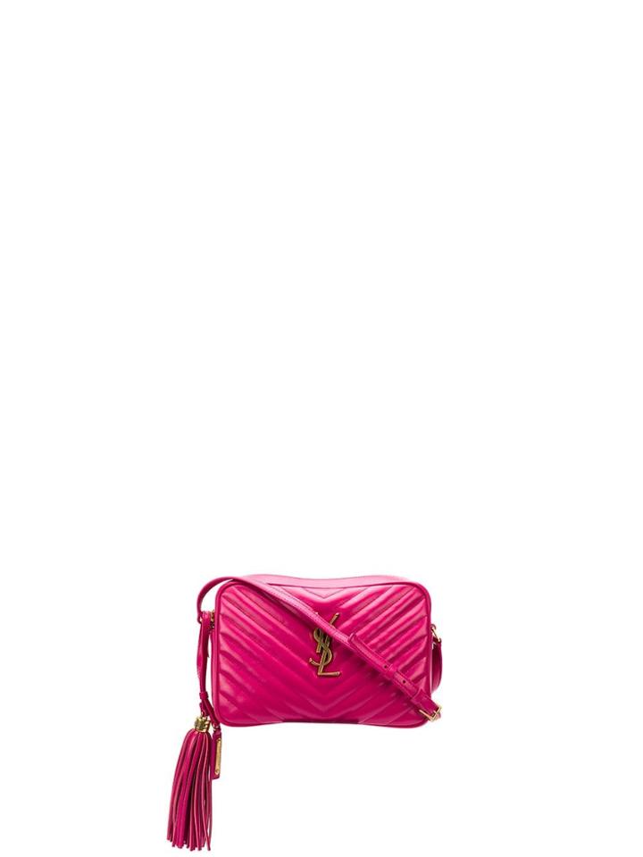 Saint Laurent Lou Crossbody Bag - Pink