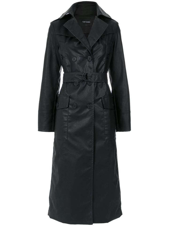 Tufi Duek Long Trenchcoat - Black