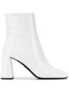 Prada Ankle Zip Boots - White