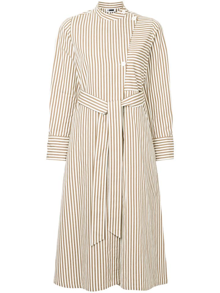 H Beauty & Youth Striped Shirt Dress - Brown