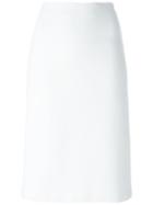 Armani Collezioni Pencil Skirt, Women's, Size: 44, White, Cotton/spandex/elastane