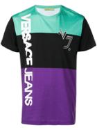 Versace Jeans Colour-block Logo T-shirt - Black