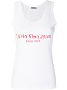 Calvin Klein Jeans Logo Print Tank Top - White