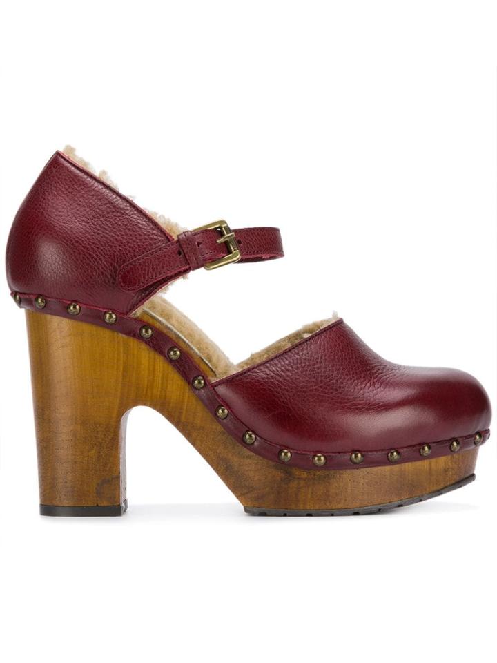 L'autre Chose Chunky Pumps - Red