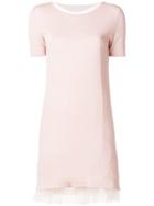 Blugirl Knitted Tulle Layer Dress - Pink & Purple