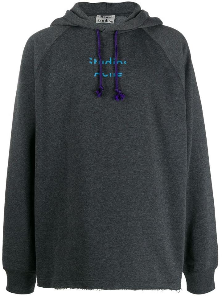 Acne Studios Distorted Video Print Hoodie - Grey