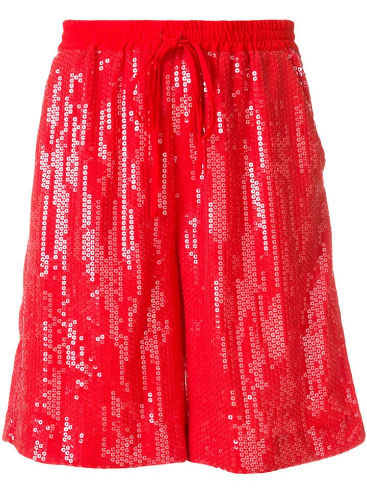 P.a.r.o.s.h. Sequinned Shorts - Red