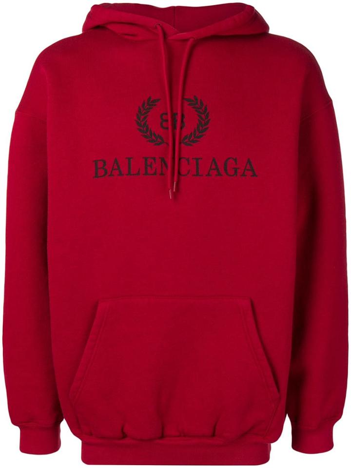 Balenciaga Back Logo Sweatshirt - Red