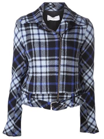 Derek Lam Plaid Moto Jacket
