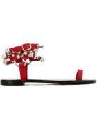 Giuseppe Zanotti Design Kyla Sandals, Women's, Size: 41, Red, Leather/metal Other