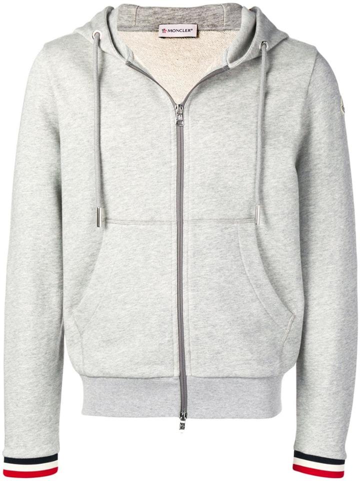 Moncler Striped Cuff Hoodie - Grey
