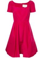 Carolina Herrera Flared Square-neck Dress - Pink & Purple