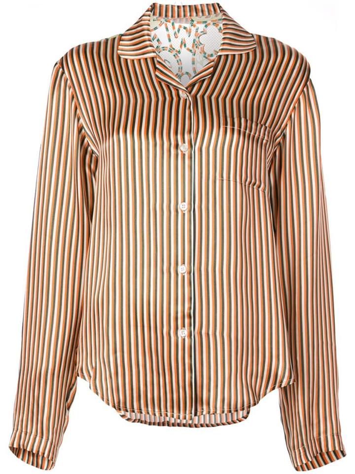 Mira Mikati Stripe Print Shirt - Orange