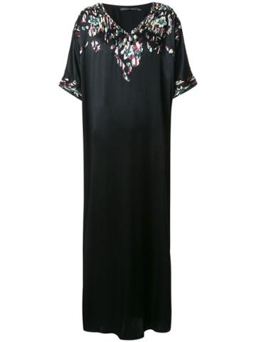 Josie Natori Couture Suzani Kaftan Dress - Black