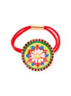 Dolce & Gabbana Kids Mambo Motif Elasticated Hairband, Kids Unisex, Red, Glass/metal/polyurethane