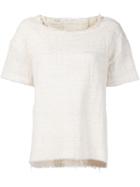 The Elder Statesman Knitted T-shirt, Women's, Size: Xs, White, Cotton