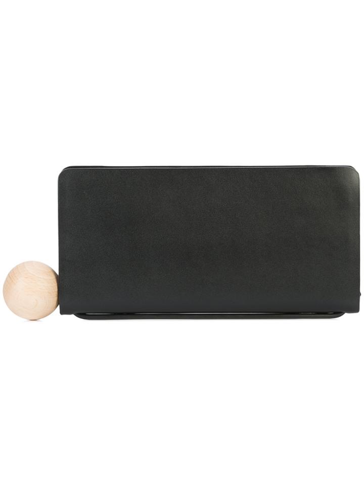 Building Block Ball Clutch Bag - Black