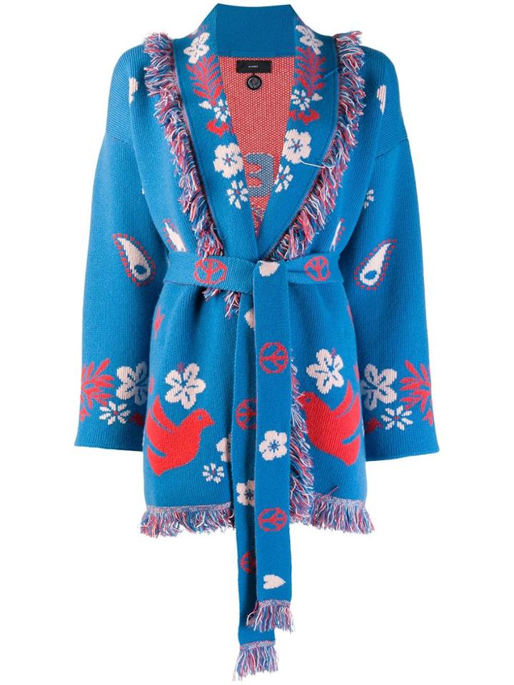 Alanui Patterned Cardigan - Blue