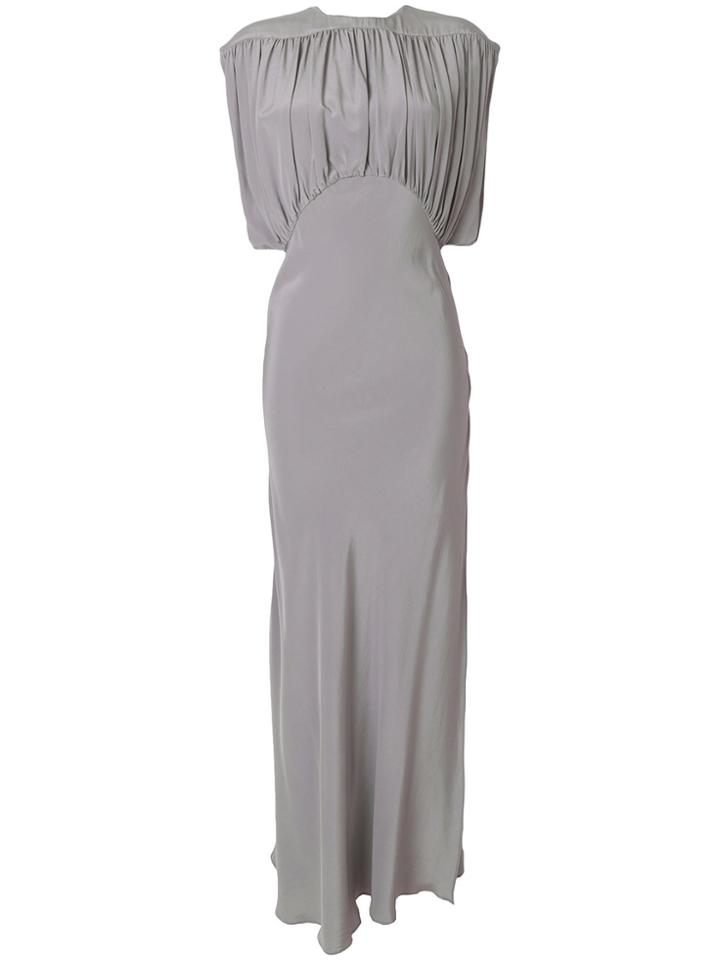 Erika Cavallini Gathered Long Dress - Grey