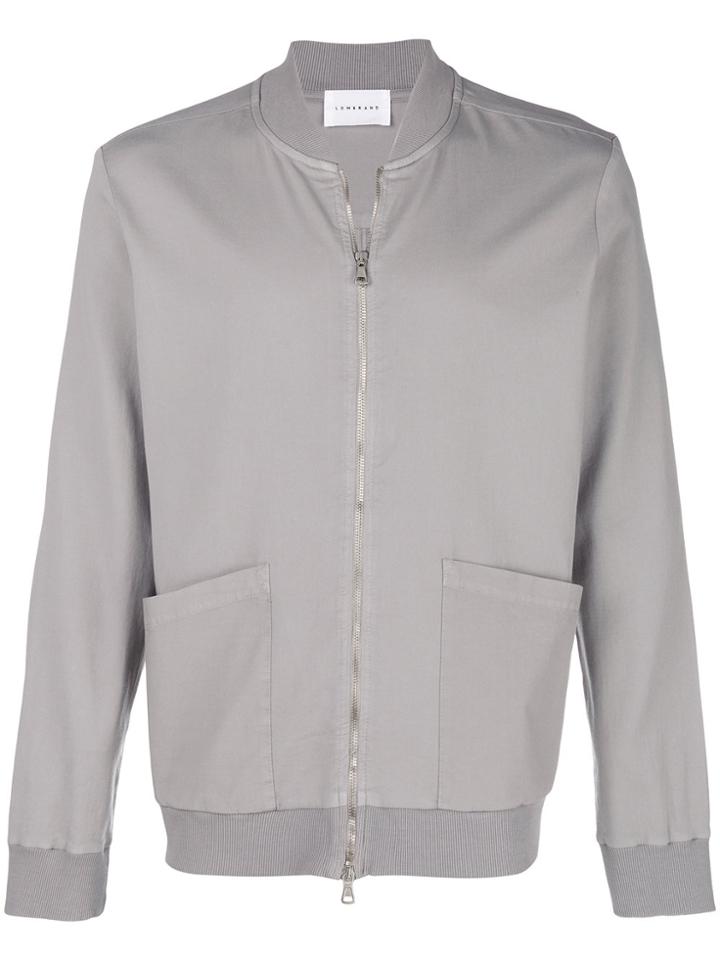 Low Brand Zipped Cardigan - Grey