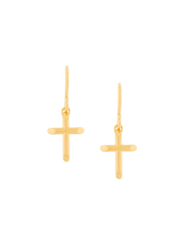 Astley Clarke Cross Biography Drop Earrings - Yellow & Orange