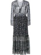 Veronica Beard Floral Print Dress, Women's, Size: 6, Blue, Polyester/spandex/elastane/silk