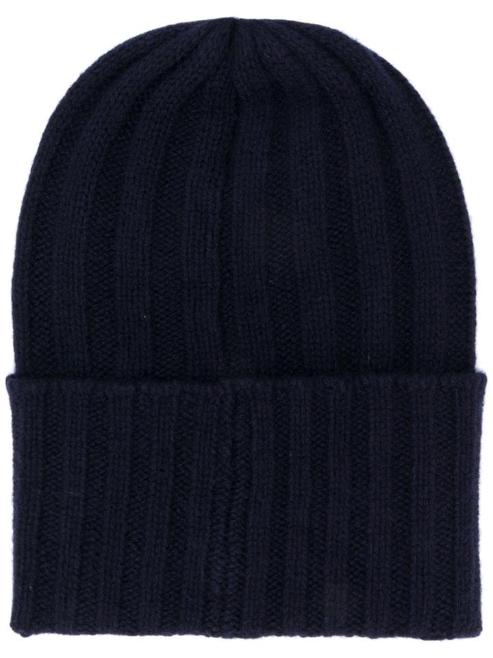 The Elder Statesman Bunny Echo Cashmere Beanie - Blue