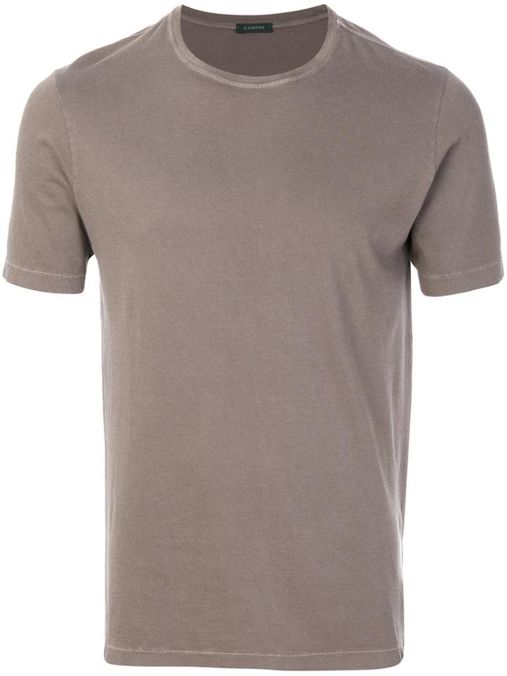 Zanone Short Sleeved T-shirt - Nude & Neutrals