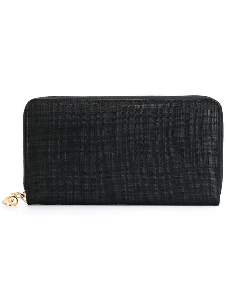 Alexander Mcqueen Zip Around Continental Wallet - Black