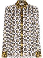 Versace Micro-harness Print Shirt - White