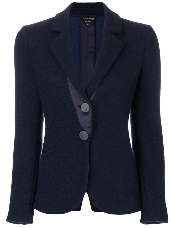 Giorgio Armani Vintage Single Breasted Blazer - Blue