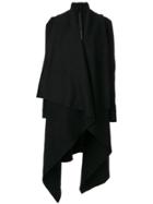Poème Bohémien Draped Asymmetric Coat - Black