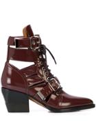 Chloé Rylee Ankle Boots - Red