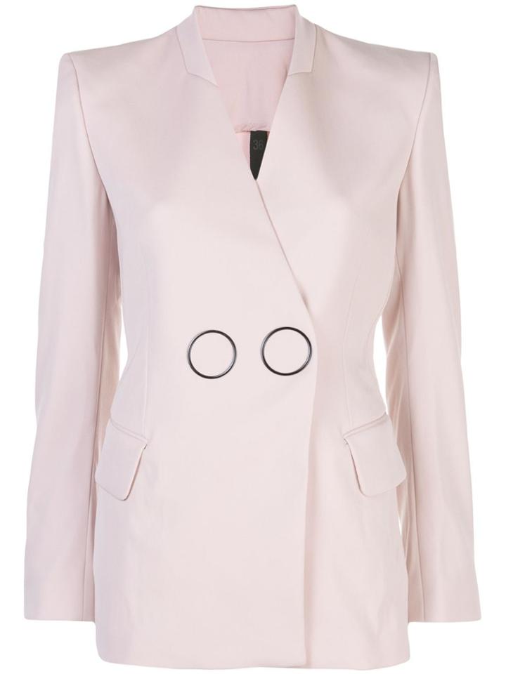Petar Petrov Hoop Detail Wrap Front Blazer - Pink